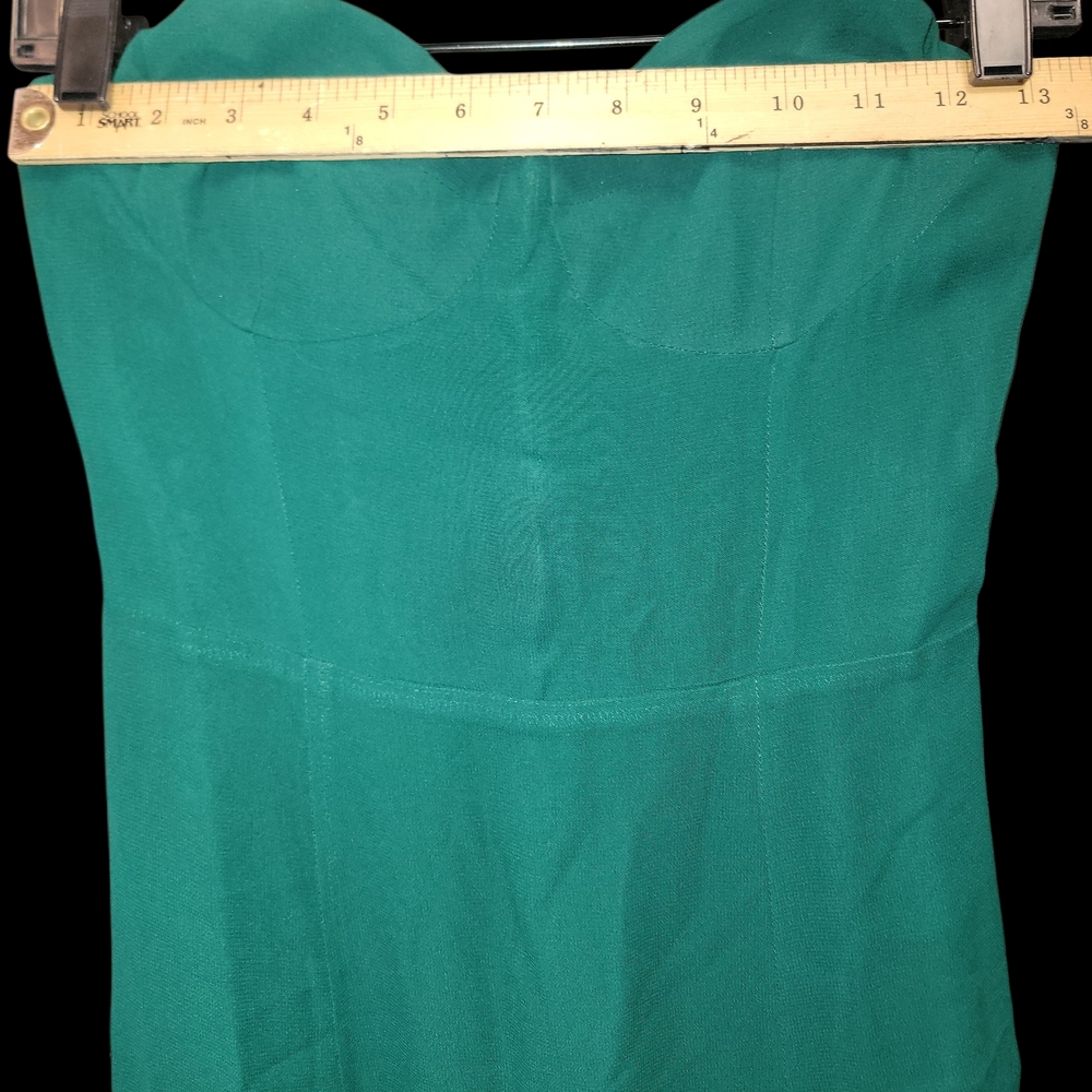 Women Reformation Emerald  Julliette Spaghetti Strap Sweet Heart Slit Dress 4 - Picture 11 of 13